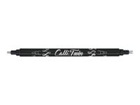 Online Calli Twin - Stylo pinceau à double embout - feutre de calligraphie - gris