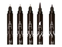 ONLINE Black Lettering - ensemble de stylo-brosse et crayon fin - noir - 5 pièces