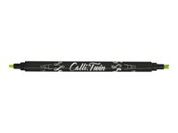 Online Calli Twin - Stylo pinceau à double embout - feutre de calligraphie - citron