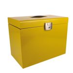 Pierre Henry - Classeur ménager en métal (valisette) avec 5 dossiers suspendus - miel