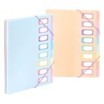 Viquel Rainbow Pastel - trieur à soufflet - pour A4 - à onglets - disponible en différents coloris