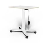 Bureau ELLIOT L70 - pieds blanc - plateau Blanc laqué