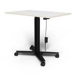 Bureau ELLIOT L100 - pieds noir - plateau Blanc laqué