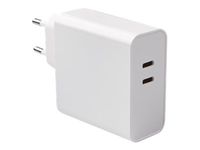 BigBen chargeur secteur pour smartphone 2 USB-C - blanc - 20 et 45 Watt