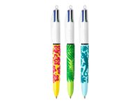 BIC 4 Couleurs Velours - 3 Stylos à bille 4 couleurs