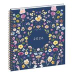 Agenda Chemin des Marettes spiralé recyclé - 1 semaine sur 2 pages - 18,5 x 22,5 cm - bleu - Exacompta