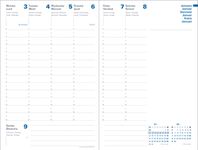 Agenda Equology President avec répertoire - 1 semaine sur 2 pages - 21 x 27 cm - bleu - Quo Vadis