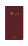 Agenda de poche Kiev - 1 semaine sur 2 pages - 9,5 x 17,5 cm - bordeaux - Oberthur