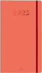 Agenda de poche Cachemire - 1 semaine sur 2 pages - 9,5 x 17,5 cm - corail - Oberthur