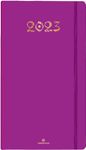 Agenda de poche Cachemire - 1 semaine sur 2 pages - 9,5 x 17,5 cm - violet - Oberthur