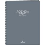 Agenda Portland - 1 semaine sur 2 pages - 22 x 30,7 cm - gris - Oberthur