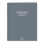 Agenda Portland - 1 semaine sur 2 pages - 22 x 28 cm - gris - Oberthur