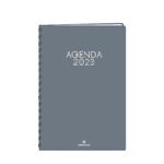 Agenda Portland - 1 semaine sur 2 pages - 17 x 24,5 cm - gris - Oberthur