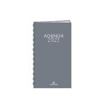 Agenda de poche Portland - 1 semaine sur 2 pages - 9,5 x 17,5 cm - gris - Oberthur