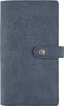 Agenda de poche spiralé Louisiane - 1 semaine sur 2 pages - 9,5 x 17,5 cm - bleu denim - Oberthur