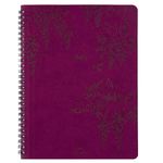 Agenda Primrose - 1 semaine sur 2 pages - 22 x 28 cm - prune - Oberthur
