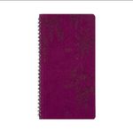 Agenda de poche Primrose - 1 semaine sur 2 pages - 9,5 x 17,5 cm - prune - Oberthur