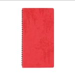 Agenda de poche Primrose - 1 semaine sur 2 pages - 9,5 x 17,5 cm - corail - Oberthur