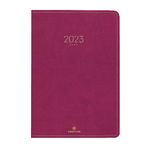 Agenda Eton - 1 semaine sur 2 pages - 17 x 24,5 cm - prune - Oberthur