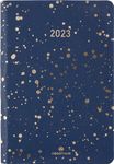 Agenda Céleste - 1 semaine sur 2 pages - 10 x 15 cm - bleu marine - Oberthur