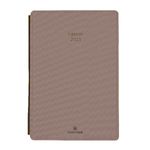 Agenda Stan - 1 semaine sur 1 page + 1 page de notes - 19 x 24,5 cm - taupe - Oberthur