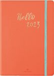 My Hello Agenda - 1 semaine sur 2 pages - A5 - corail - Oberthur