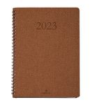 Agenda wire'o Glasgow - 1 semaine sur 2 pages - 22 x 28 cm - camel - Oberthur