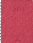 Agenda wire'o Glasgow - 1 semaine sur 2 pages - 22 x 28 cm - rouge - Oberthur