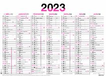 Oberthur Fluo - Calendrier 7 mois par face - 32 x 42 cm - rose