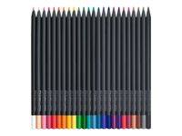 Faber-Castell Black Edition - 24 crayons de couleur - couleurs assorties