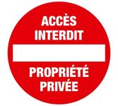 Exacompta - Panneau de signalisation non adhésif - Propriété privée  - 30 cm de diamètre