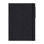 Agenda Colours Collection - 1 semaine sur 2 pages - 19,5 x 26,5 cm - noir - Legami