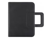 Oberthur Calgary - Conférencier avec fermeture éclair A4 - poignées aimantées - noir