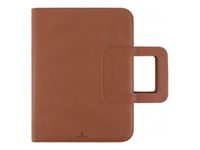 Oberthur Calgary - Conférencier avec fermeture éclair A4 - poignées aimantées - cognac