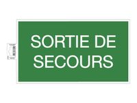Exacompta - Panneau de signalisation adhésif - Issue de secours - 35 cm de diamètre