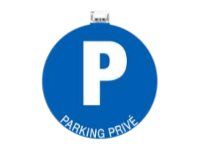 Exacompta - Panneau de signalisation adhésif - Parking privé - 30 cm de diamètre