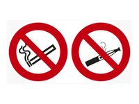 Exacompta - Panneau Interdiction de vapoter et fumer - 30 x 15 cm - rouge