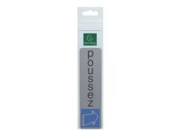 Exacompta - Plaque de signalisation Poussez - 165 x 44 mm - aluminium brossé