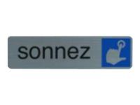 Exacompta - Pictogramme - Sonnez - 44 x 165 mm - aluminium brossé