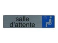 Exacompta - Pictogramme - Salle d'attente - 44 x 165 mm - aluminium brossé