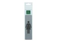 Exacompta - Plaque de signalisation Dame - 165 x 44 mm - aluminium brossé