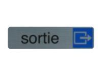 Exacompta - Pictogramme - Sortie - 44 x 165 mm - aluminium brossé