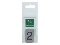 Exacompta - Pictogramme - Chiffre 2 - 25 x 44 mm - aluminium brossé