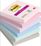 Post-it - 6 Blocs notes de 90 feuilles Super Sticky Post-it Soulful - couleurs assorties - 76 x 76 mm