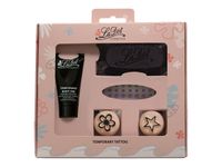 LaDot - Kit pour tatouage éphémère - tampon encreur + encre pour le corps 15 ml + 2 pierres S67 & S70 + 80x strass