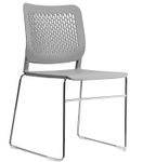 Chaise Luge MALIZIA - pieds luge - gris