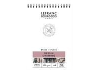 Lefranc Bourgeois Studio - Bloc de papier à dessin spiralé - A4 - 50 feuilles