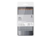 Winsor & Newton Studio Collection - Pack de 12 crayons graphites - 2B, 3B, 4B, 5B, 6B, 7B, 8B, 9B, B, F, H, HB