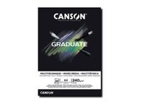 Canson Graduate Mix Media - Bloc dessin - A5 - 240 gr - noir