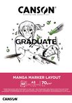 Canson Graduate Manga Marker Layout - Bloc dessin - 50 feuilles - A3 - 70 gr